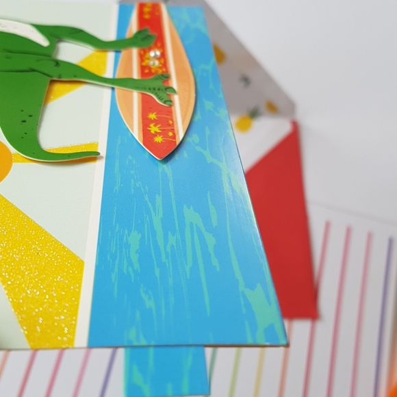 2 pcs C R Gibson Luxury Card Dinosaur (1 Card with Envelope) - Picture 9 of 16